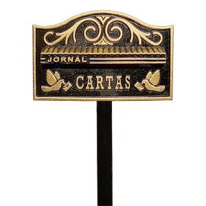 CAIXA CORREIO ALUMINIO/ FERRO PEDESTAL N 19 BRANCA