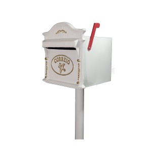 CAIXA CORREIO ALUMINIO/ FERRO PEDESTAL N 32 CLASSIC BRANCA