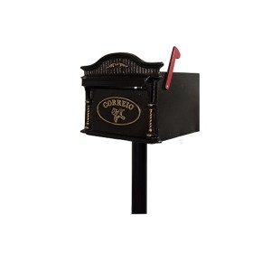 CAIXA CORREIO ALUMINIO/ FERRO PEDESTAL N 32 CLASSIC OURO